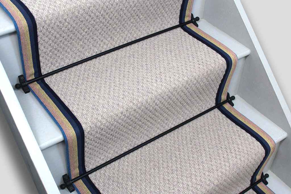 French Grey Small Boucle wool Stair Runner