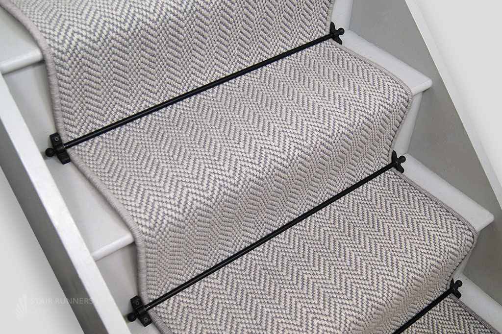 Fibre Flooring Lunar Herringbone Stair Runner