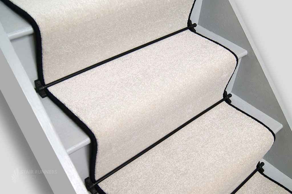 Velvet White Whisper Stair Runner